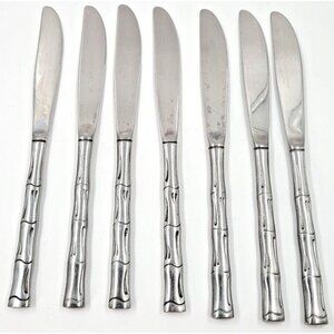 Vintage Knives Knife Rogers Co. Stainless CITADEL Bamboo Korea Lot of 7 Pieces